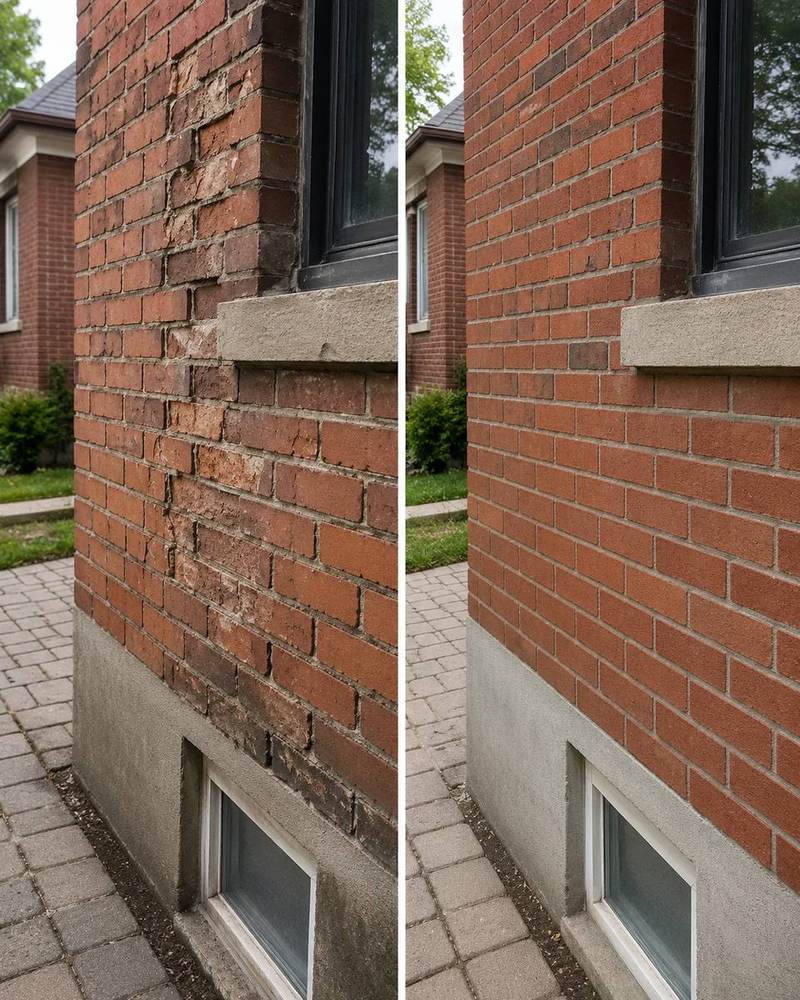 Brick façade restoration