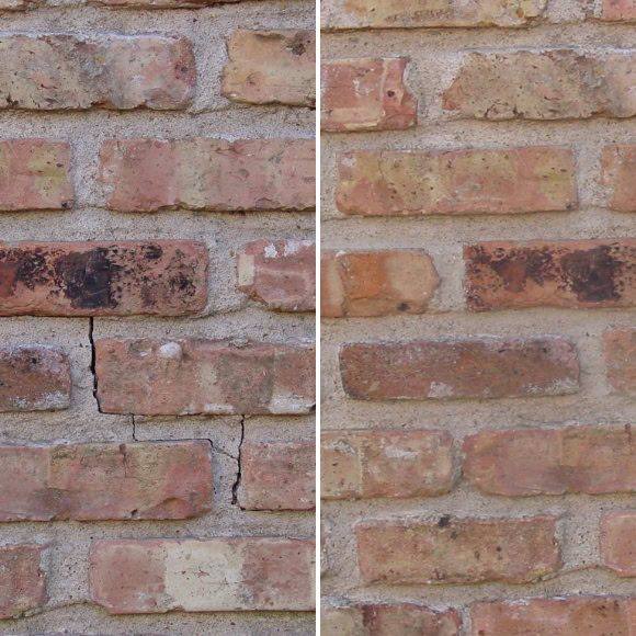 Weathered brick needing restoration